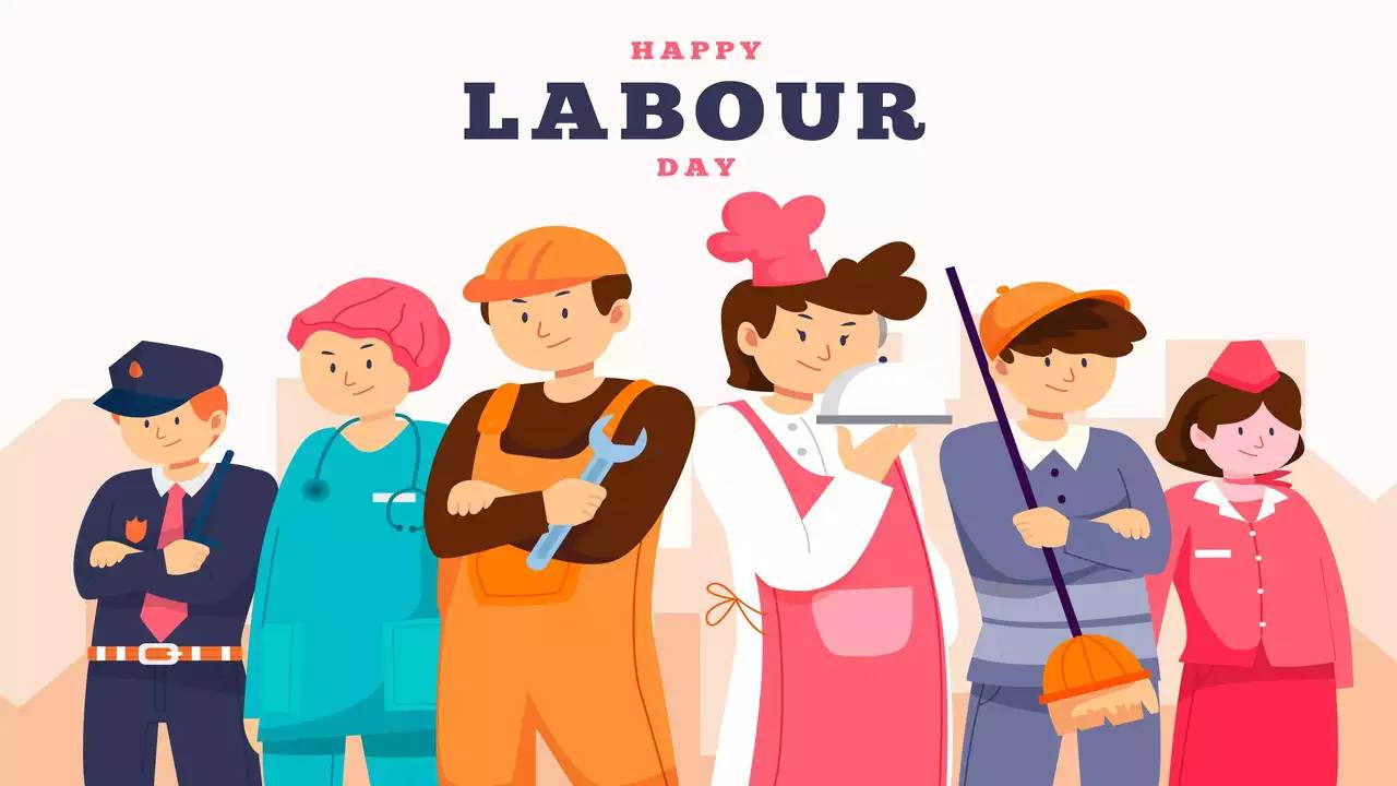 Aviso de feriado do Dia Internacional do Trabalho
