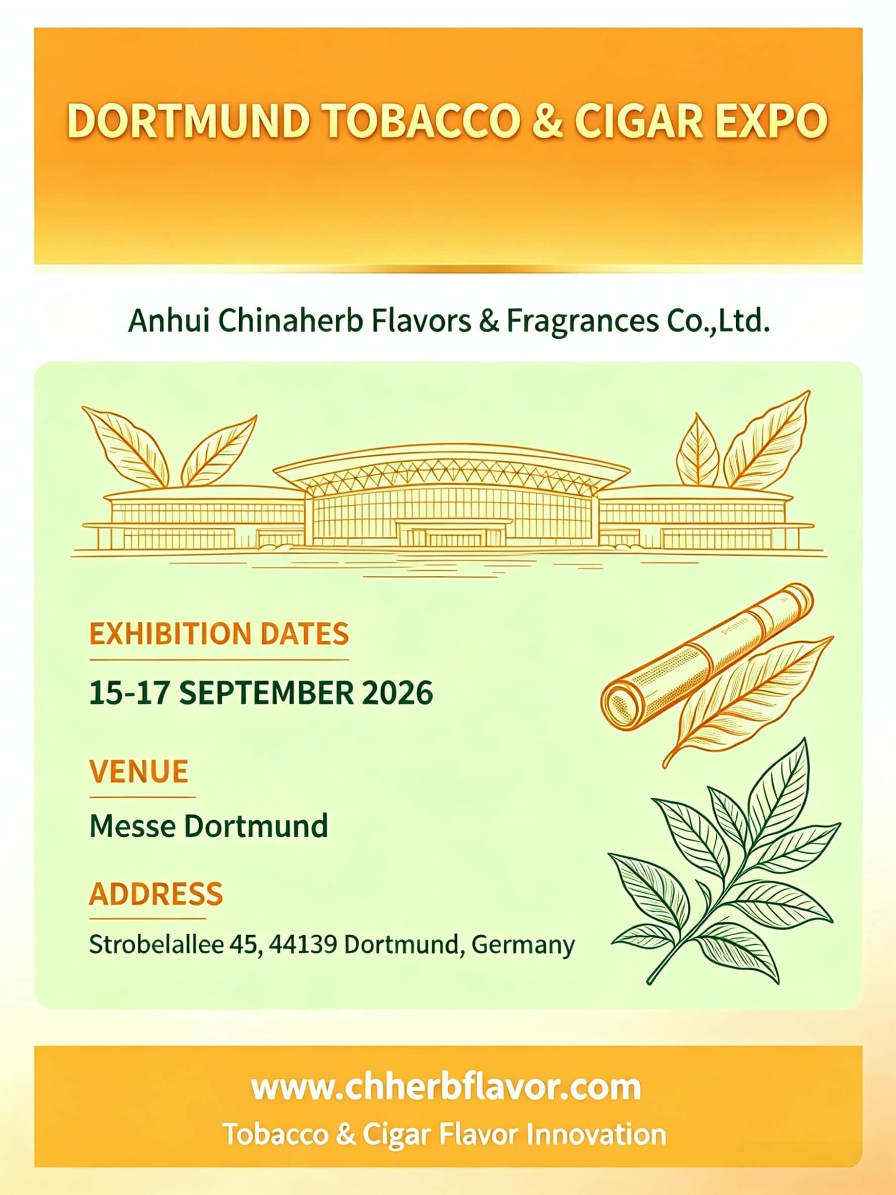 Conheça a ChinaHerb na InterTabac 2026 Dortmund | Agentes de resfriamento de tabaco premium e soluções de sabor